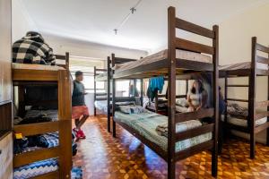 Postel nebo postele na pokoji v ubytování Hostel Capivara's Curitiba