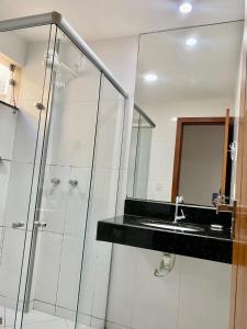 Koupelna v ubytování Hotel Skalla - MELHOR CUSTO BENEFICIO