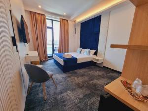 Кровать или кровати в номере Hotel Nava