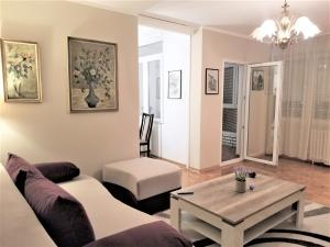 Posezení v ubytování Arena West Apartment