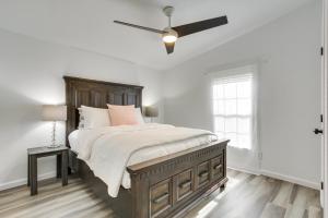 a bedroom with a bed and a ceiling fan at Phoenix Family Home Near Cave Creek and Hiking! in Phoenix