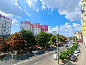 Vista general de Chisinau o vistes de la ciutat des de l'apartament