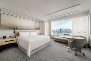 Krevet ili kreveti u jedinici u okviru objekta Island Shangri-La, Hong Kong