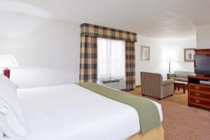 a hotel room with a bed and a television at Holiday Inn Express & Suites Alliance, an IHG Hotel in Alliance