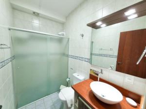 Um banheiro em Apart Hotel Beira do Mar