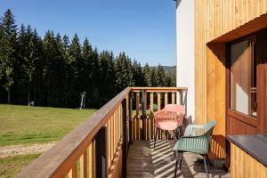 Balkón nebo terasa v ubytování Ski & Spa hotel BELLEVUE