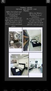 un collage di foto di una camera con letti di NobileHouse a Catania