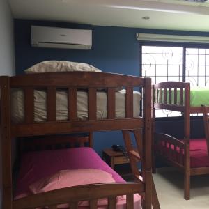 Ein Etagenbett oder Etagenbetten in einem Zimmer der Unterkunft Panama Hat Hostel