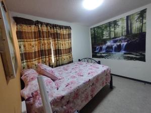 Кровать или кровати в номере Remodelada y moderna casa familiar