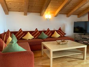 TV a/nebo společenská místnost v ubytování Penthouse Kurz