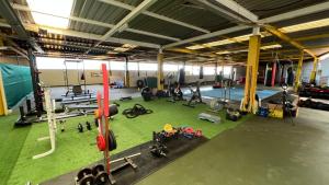 an overhead view of a gym with exercise equipment at Parque La Luz in La Orotava