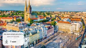 Výhľad na mesto Záhreb alebo výhľad na mesto priamo z apartmánu