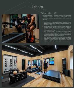 The fitness centre and/or fitness facilities at Nice apartment with a balcony by the sea.