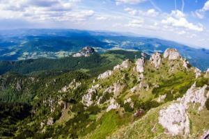a view of the mountains from the top of a mountain at Ubytovanie Hrabiny in Sučany