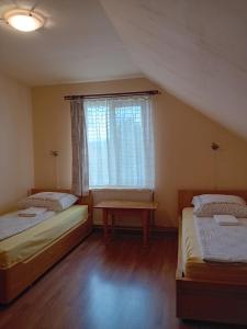 Ένα ή περισσότερα κρεβάτια σε δωμάτιο στο PENSIUNEA BIO