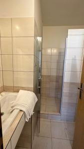 Kúpeľňa v ubytovaní Penzion u Fouska