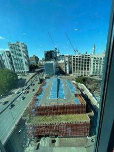 a view of a building with a swimming pool at Orion Building in Birmingham