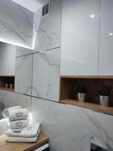 Kúpeľňa v ubytovaní Apartament Przystań z tarasem