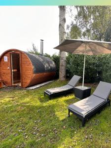 Φωτογραφία από το άλμπουμ του VELUWE VAKANTIES Chalets With Private Barrel Sauna - With Pool Bar and Restaurant Facilities in the Veluwe National Park σε Putten