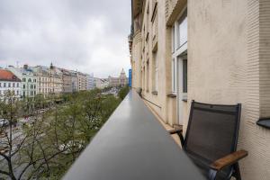 Balkón alebo terasa v ubytovaní EA ApartHotel Melantrich