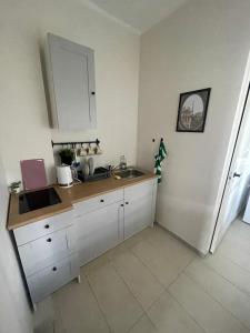 a kitchen with a sink and a counter top at KART APART 2 in Riga
