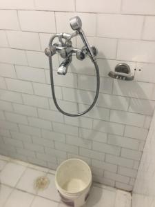 a shower in a bathroom with a toilet at New ELITE’S Guest House in Pokhara
