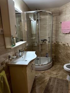 Koupelna v ubytování Apartman Sunce