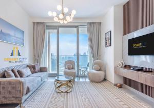 Зона вітальні в Fully Furnished 1 Bed in Downtown Dubai, Hosted by Desert City Stays