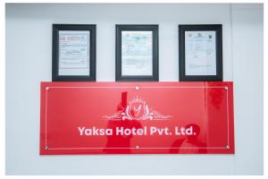 Certifikát, hodnocení, plakát nebo jiný dokument vystavený v ubytování Yaksa Hotel Pvt. Ltd.