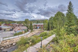 a small town with houses and a street at Blazing Saddles #122 in Breckenridge