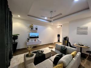 Posezení v ubytování Cozy minimal suite