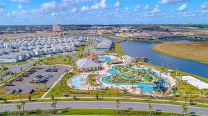 an aerial view of a resort with a water park at Luxury Home inside Champions Gate - No Extra Fees in Davenport