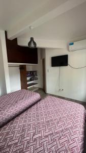 1 dormitorio con 1 cama y TV de pantalla plana en TRES CERRITOS SALTA en Salta