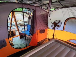 a view of a inside of a tent at Deluxe tent in Butler