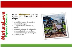 a picture of a dog on a bike at NaturaLove Glamping Mongui in Monguí