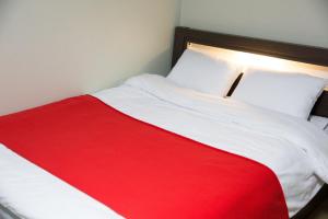 Postel nebo postele na pokoji v ubytování Hotel Castle