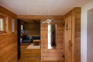 Voodi või voodid majutusasutuse Chalet Heidi toas