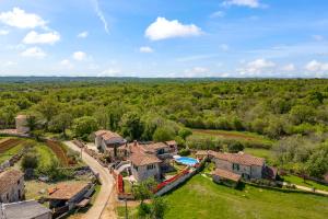 an aerial view of a estate with a swimming pool at Villas Orbani by Istarski Dvori in Sveti Lovreč Pazenatički