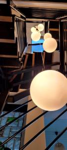 a room with several lights and a glass ceiling at MoselVilla No 7 in Pommern +56 photos