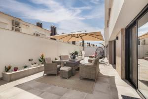 Balkón nebo terasa v ubytování Senika