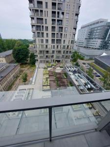 a view from the balcony of a building at Katowice Sokolska Towers in Katowice