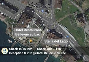 圖恩的住宿－Dependance Stella del Lago by Hotel Restaurant Bellevue au Lac，交叉口环形交叉路地图