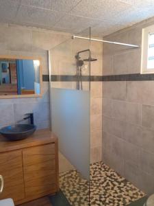 Koupelna v ubytování Le panoramique