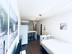 Η κουζίνα ή μικρή κουζίνα στο *Le CityZen*15min du centre à pied+parking gratuit