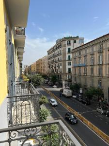 a view of a city street from a balcony at Luna Luxury Bed and Breakfast in Naples