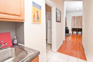 a kitchen with a sink and a counter top at great studio apt new york city in New York