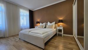 Postel nebo postele na pokoji v ubytování YFB I 130m2 Designwohnung mit 2 Bädern