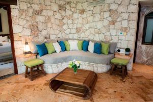 Χώρος καθιστικού στο Villas Sacbe Condo Hotel and Beach Club