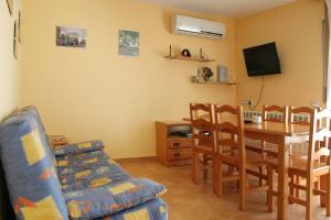 TV a/nebo společenská místnost v ubytování Hotel Casa Domenc
