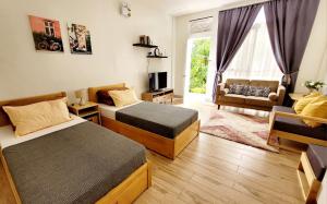 Posezení v ubytování CAP Apartments